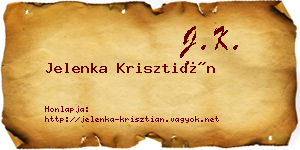 Jelenka Krisztián névjegykártya